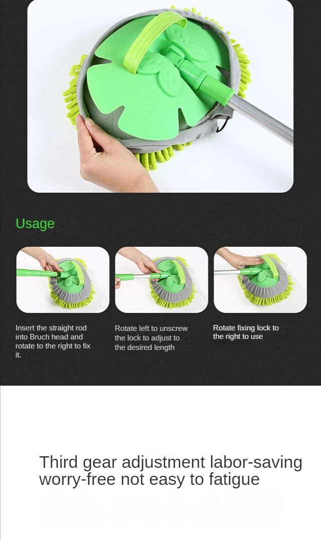 Car Cleaning Tools Car Detailing Cleaning Brush Adjustable Super Absorbent Telescoping Long Handle Cleaning Mop Auto Accessories