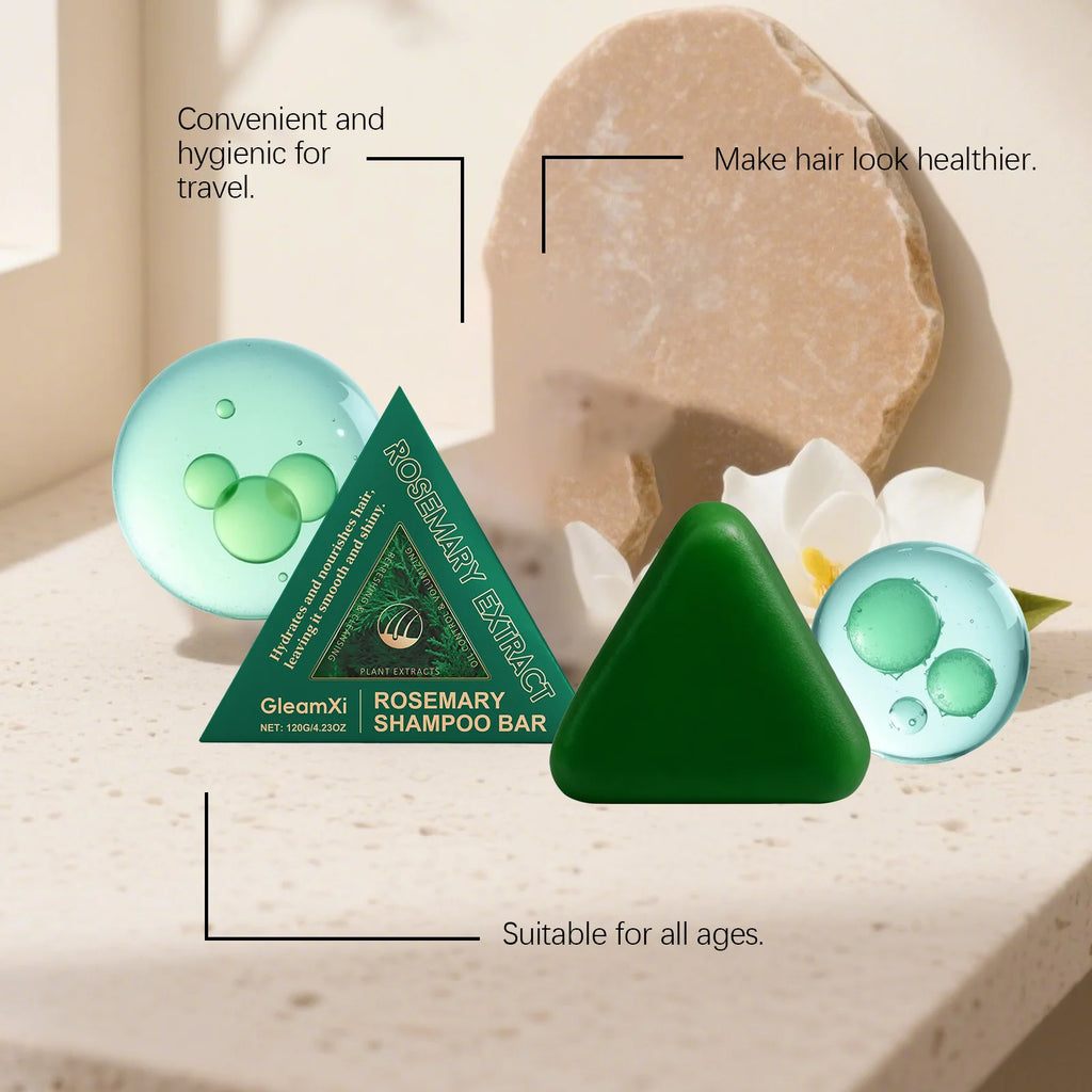 Rosemary Shampoo Bar Hair Growth Anti Hair Loss Oil Control Improve Frizz Split Ends Refreshing Nourishing Handmade Solid Soap