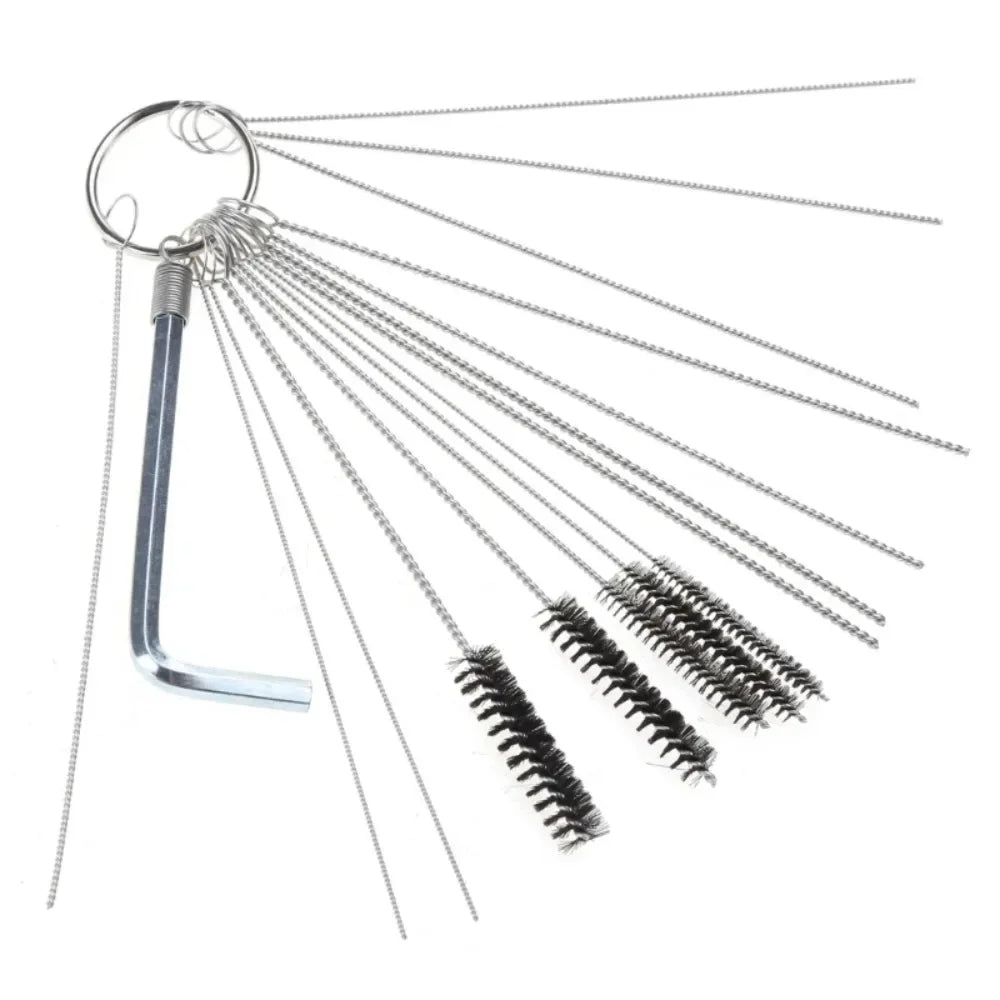 Cleaning Needles Brushes Carburetor Carbon Dirt Jet Remove for Automobile MotorcycleWelder Carb Chainsaw Cleaner Tools