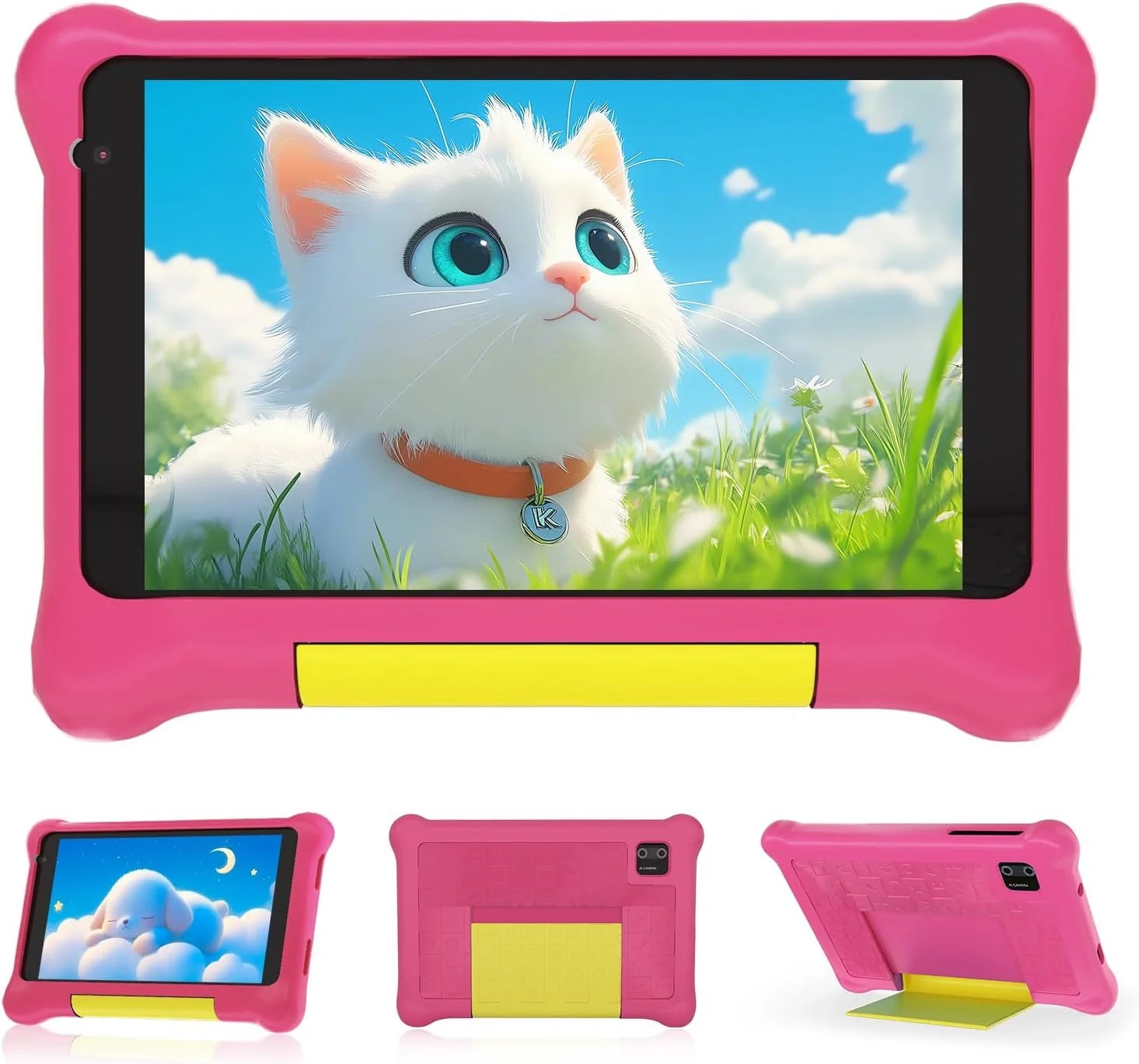 URAO Kid Tablet 7 Inch Android Tablet for Children 5GB RAM 32GB ROM 128GB Expandable Wi-Fi Bluetooth Type-C Case Children's Gift