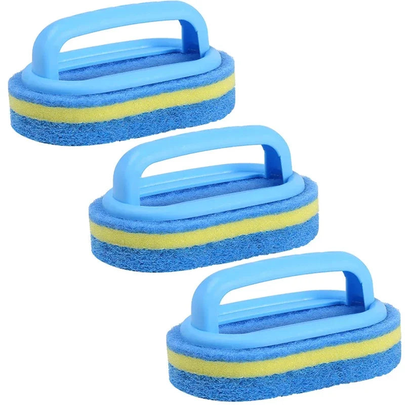 Household Cleaning Brush With Handle Sponge Easy Cleaning Kitchen Bathroom Toilet Wall Window Ceramic Tile Cleaning Tools