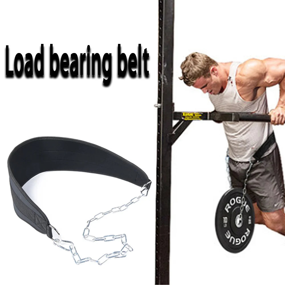 Pull up - Upper body strength weight-bearing belt, commercial bodybuilding room, sports barbell plate belt, fitness equipment