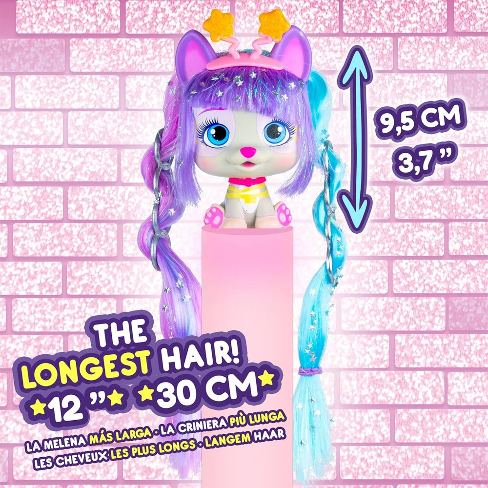 I Love Vip Pets Surprise2 Hair Reveal Reborn Doll Surprise Tress Long Hair Styling for Dolls with Hair for Hairstyles Toys Doll