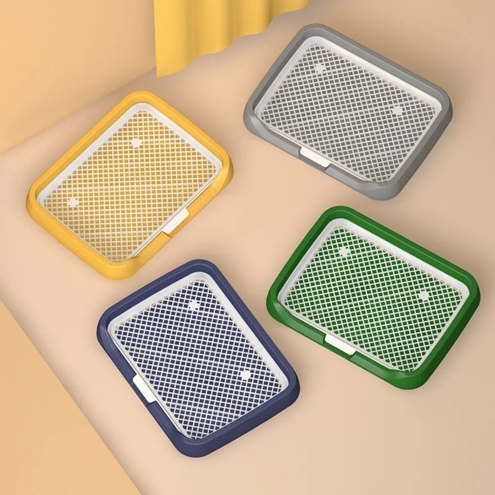 Pet Urine Basin Splash-Proof Dog Training Toilet Removable Net Mesh Dog Potty Toilet Open Top Plastic Pet Potty Pads Indoor Use