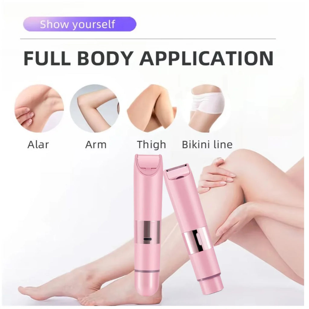 Hair Remover Women's usb Rechargeable  Double Head Shaver Electric Razors for Women 2 In 1 Bikini Trimmer Face Shavers