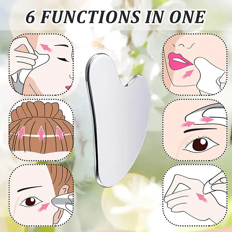 Gua Sha Board Guasha Massage For Face Stainless Steel Body Massager Facial Scraping Plate Guasha Scraper For Neck Back
