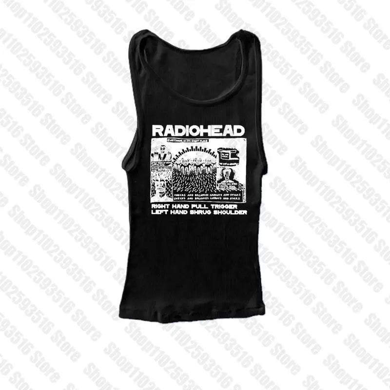 Women's Aesthetic graphics leeveless Tank Tops Vintage Cute Print Grunge Streetwear Crop Tops Y2k Clothes Gothic Girls Corset