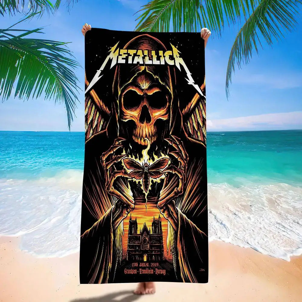 Band T-MetallicaS-D Big Microfiber Beach Towels Quick Dry Towel Sand Beach Towels Pool Towel For Travel Swim Pool Yoga