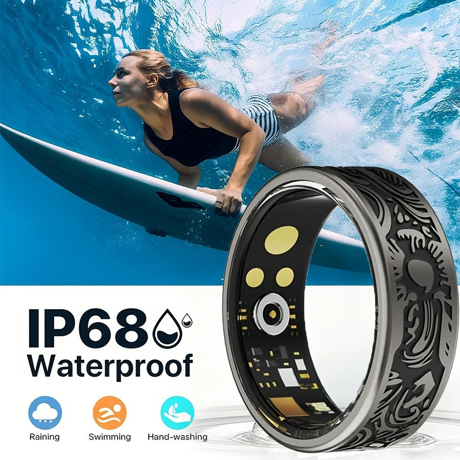 Smart Ring Heart Rate Blood Pressure Blood Oxygen Sleep Monitoring Step Counting Activity Tracking Family Friends Sharing Ring