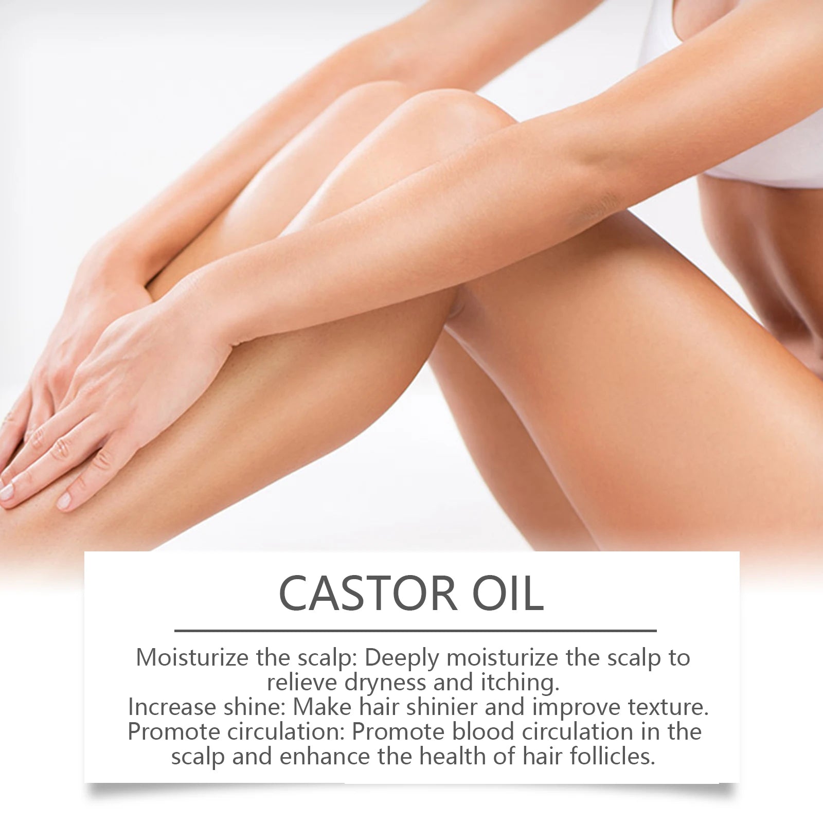 100ml Organic Castor Oil,Cold Pressed Unrefined Essential Oil For Hair Care Eyelash & Nail Growth Moisturizes Skin Hair Smoother