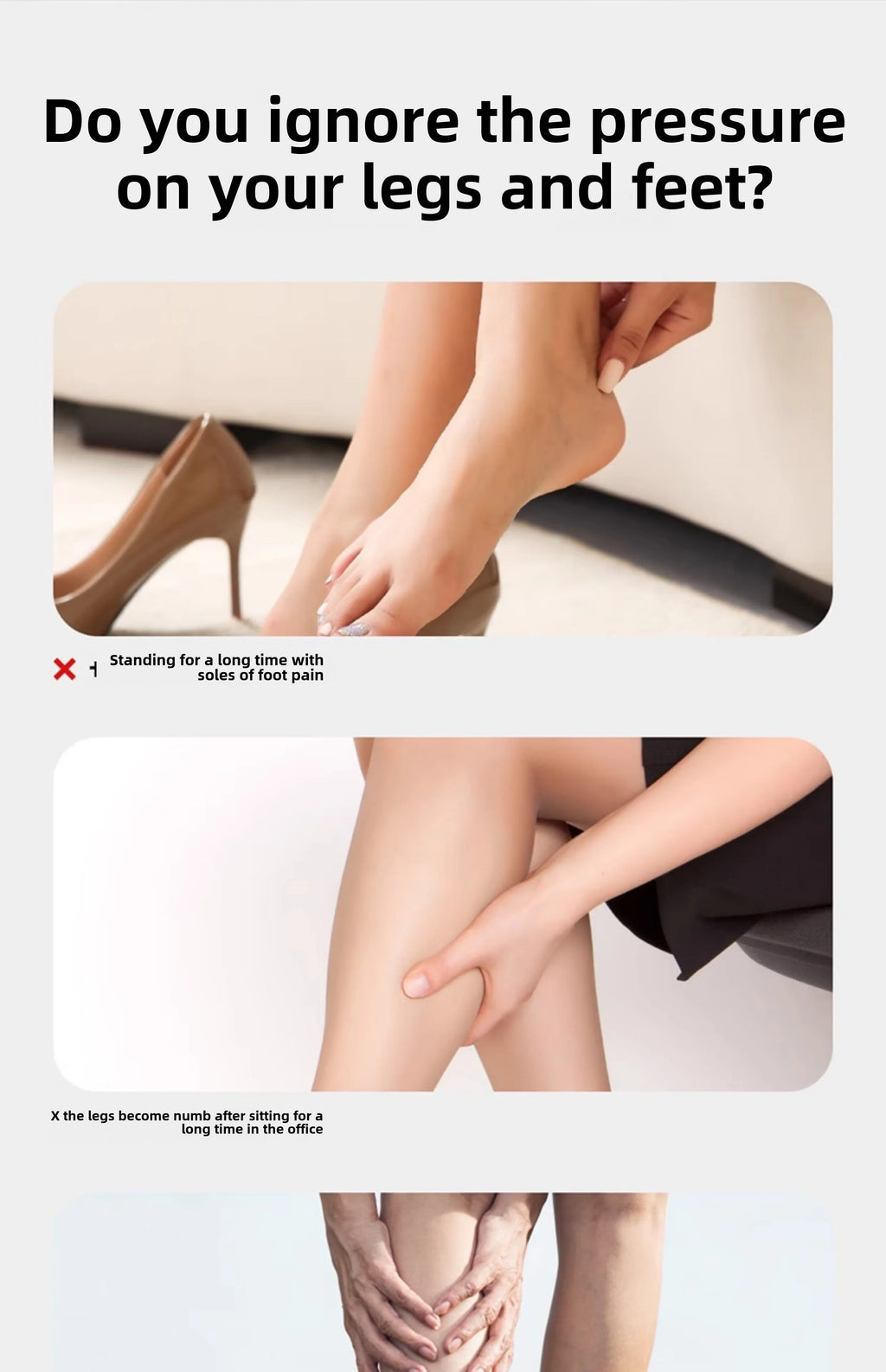 3D Shiatsu Foot Massager for Circulation Relax, Machine with Deep-Kneading Heat, Calf Massager,Ideal Gift for Mom Dad Friends