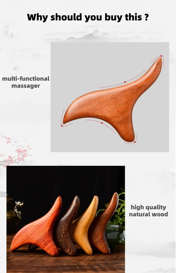 Portable Lightweight Wood Massage Tool Gua Sha for Lymphatic Facial Massage And Muscle Relief Scraping Body Tool for Relaxation