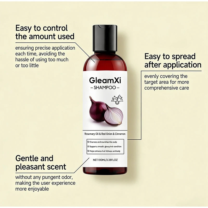 Rosemary Red Onion Hair Shampoo Deep Control Oil Cleanses The Scalp Enhance Hair Combability Nourish Moisturize Strengthen Hair