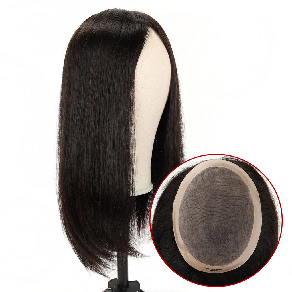 TUW06 Hair System for Women Lush Brazilian Hair TopUnique Human Hair Toppers Natural Looking Hair Toppers Hair Piece Hair Topper