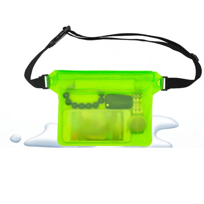 Waterproof Swimming Diving Bag PVC Beach Drifting Diving Waist Pack Shoulder Bag Underwater Mobile Phone Case Outdoor Dry Bag