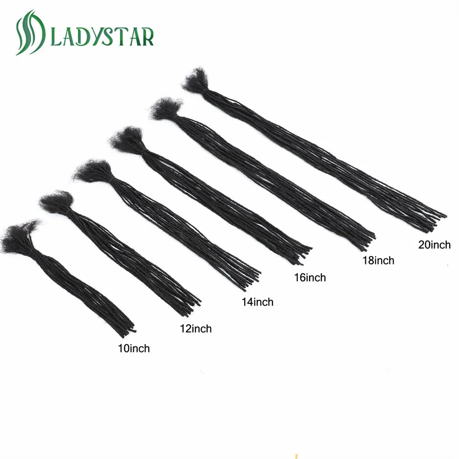 0.2cm Microlocs 100% Human Hair Dreadlock Extensions for Men Women Kids Full Handmade Permanent Loc Extensions