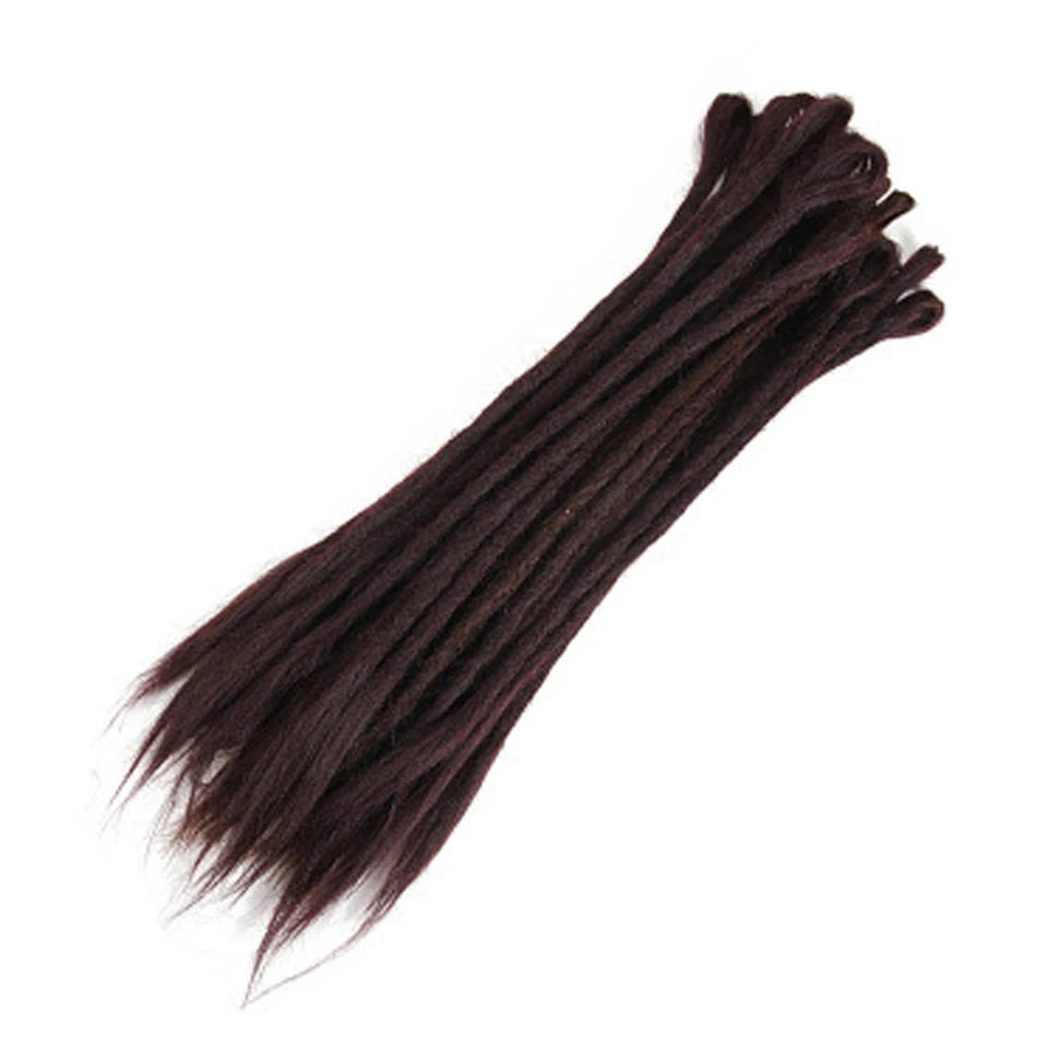 Synthetic Handmade Dreadlocks Hair Extensions Natural Braiding Hair For Black Women Crochet Hair Ombre Colored Crochet Braids