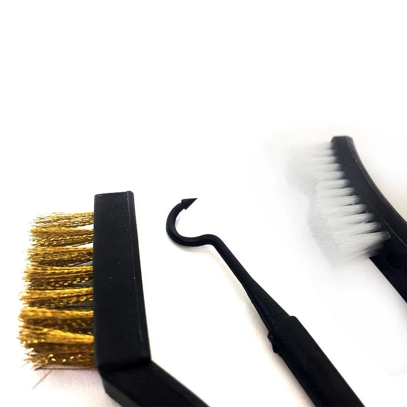 Cleaning Tool Double-end Mini Wire Brush Set Stainless Steel Brass Nylon Cleaning Polishing Detail Metal Rust Brush
