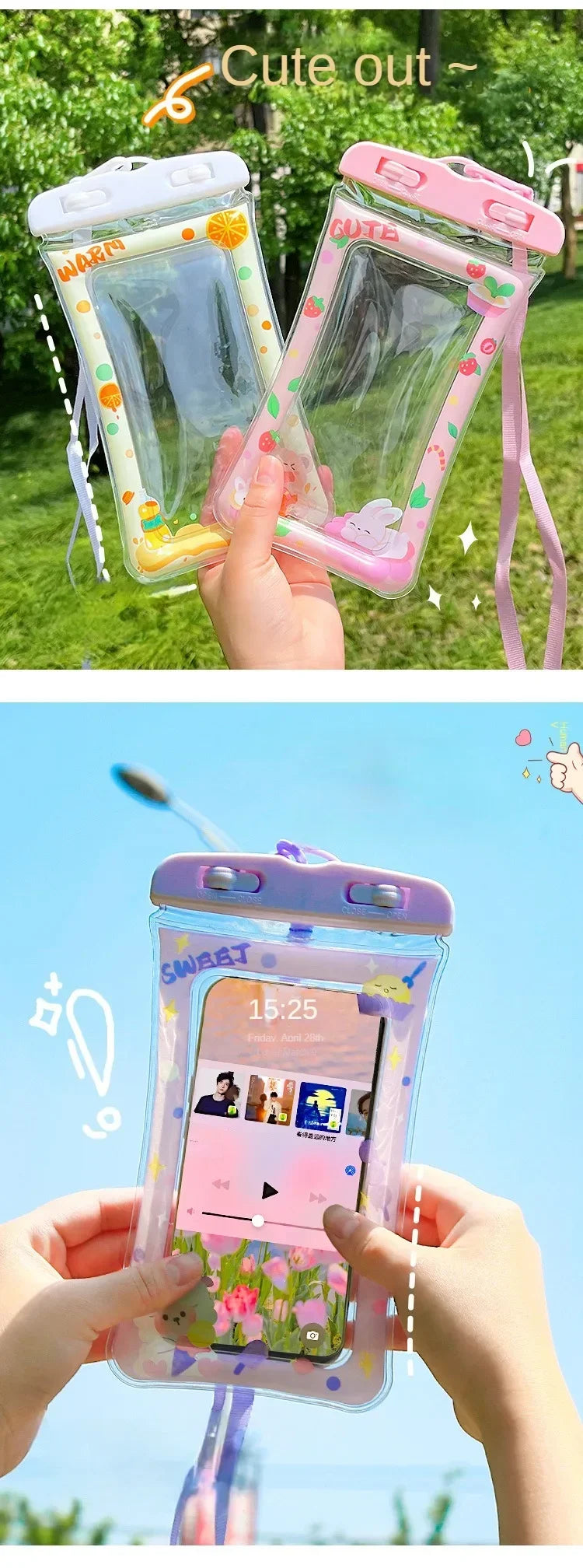 Universal Waterproof Phone Pouch with PVC Airbag Underwater - Touchscreen Case for Swim and Diving 도매 Льготы