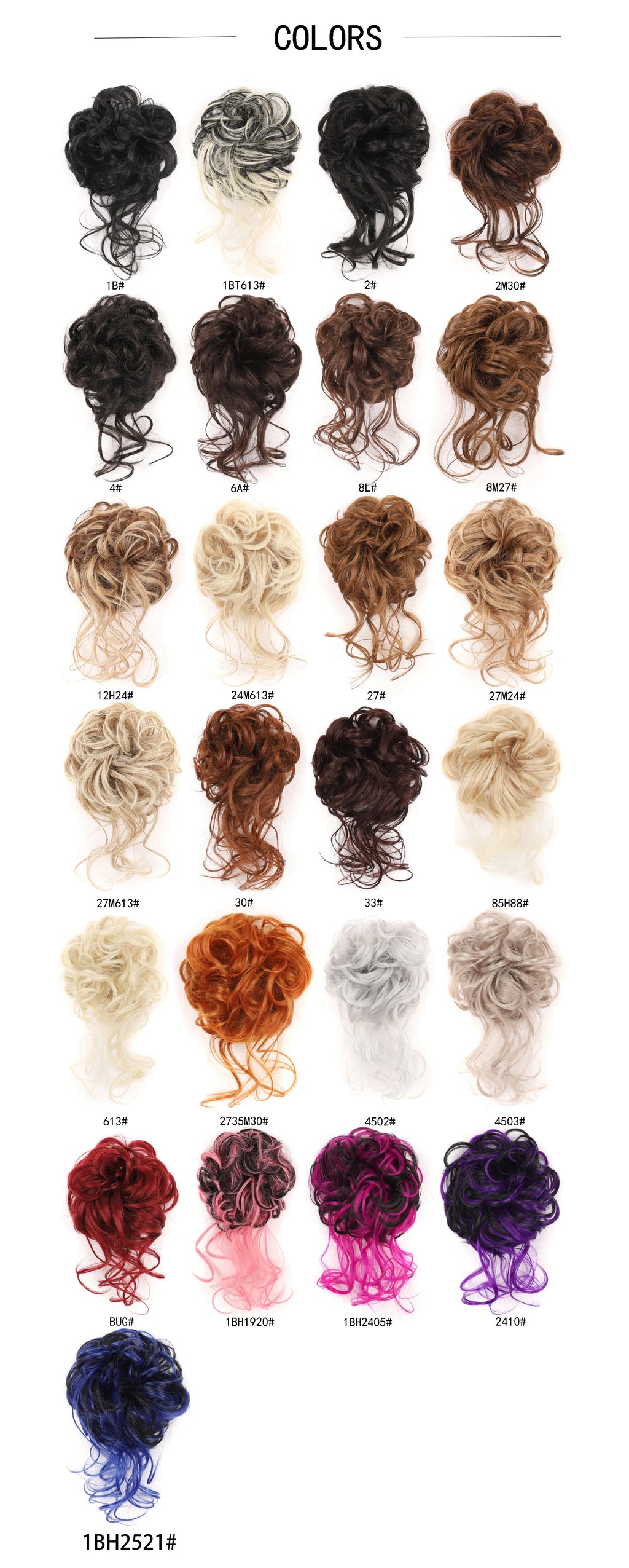 Women's Synthetic Messy Curly Hair Bun Chignon Extension - Elastic Scrunchie Updo Hairpiece for Quick Styling