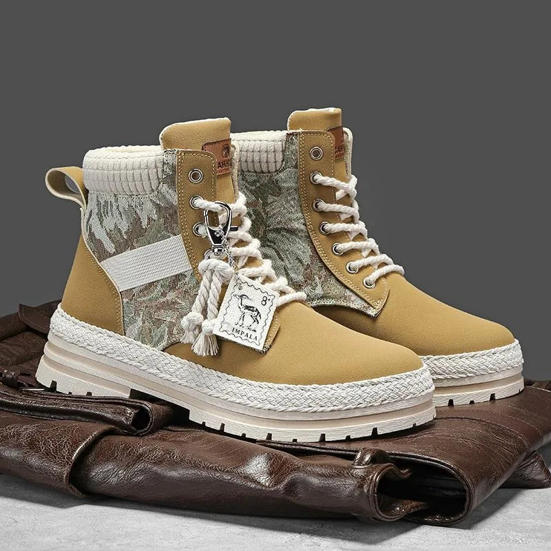 Men Boots Autumn Winter Casual Shoes Designer Luxury Platform Cowboy Chelsea Work Safety Leather Ankle Sneakers Botas Masculino