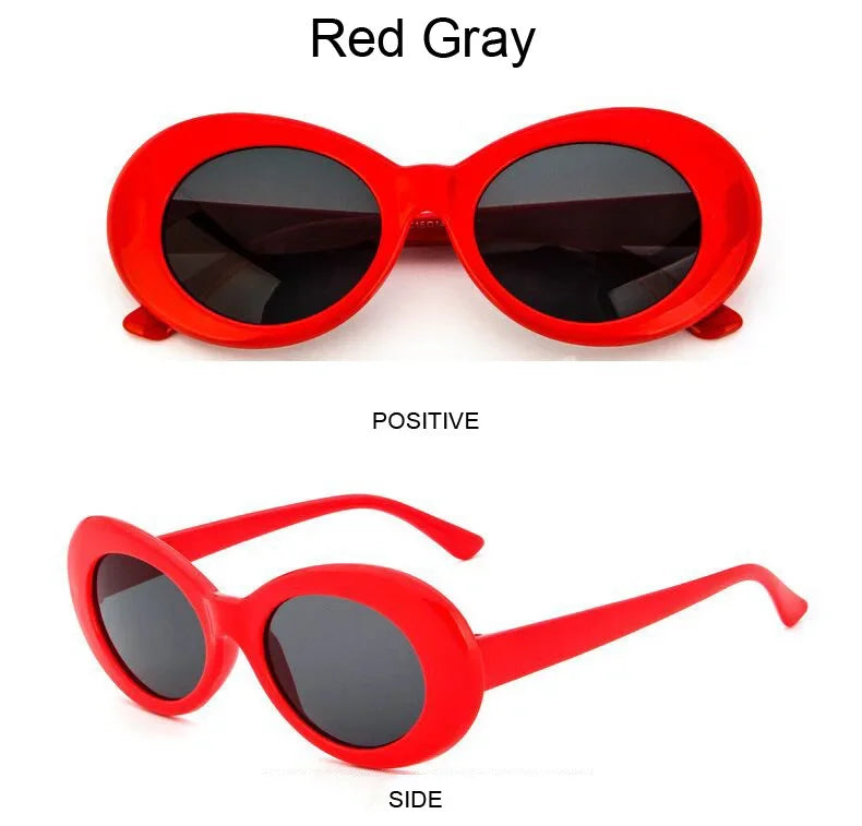 New Retro Oval Sunglasses Man Vintage Fashion Sun Glasses Classic White Black Lentes De Sol Mujer UV400 Gafas De Sol