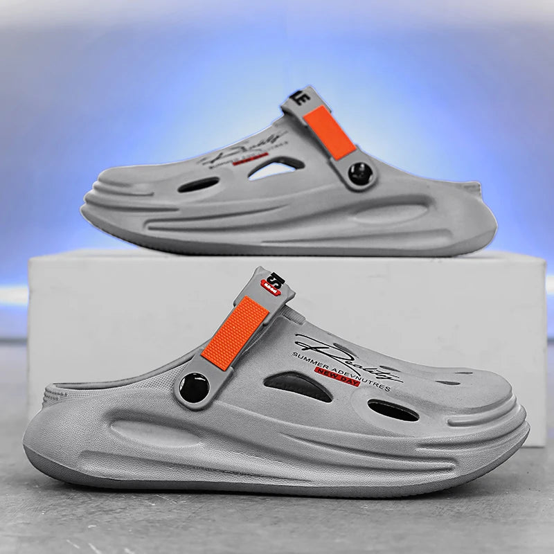 Fashion Outdoor Garden Clogs Summer Slippers For Men Couple Casual Shoes Fashion Luxury Sandals Comfort Home Soft Slippers 40-45