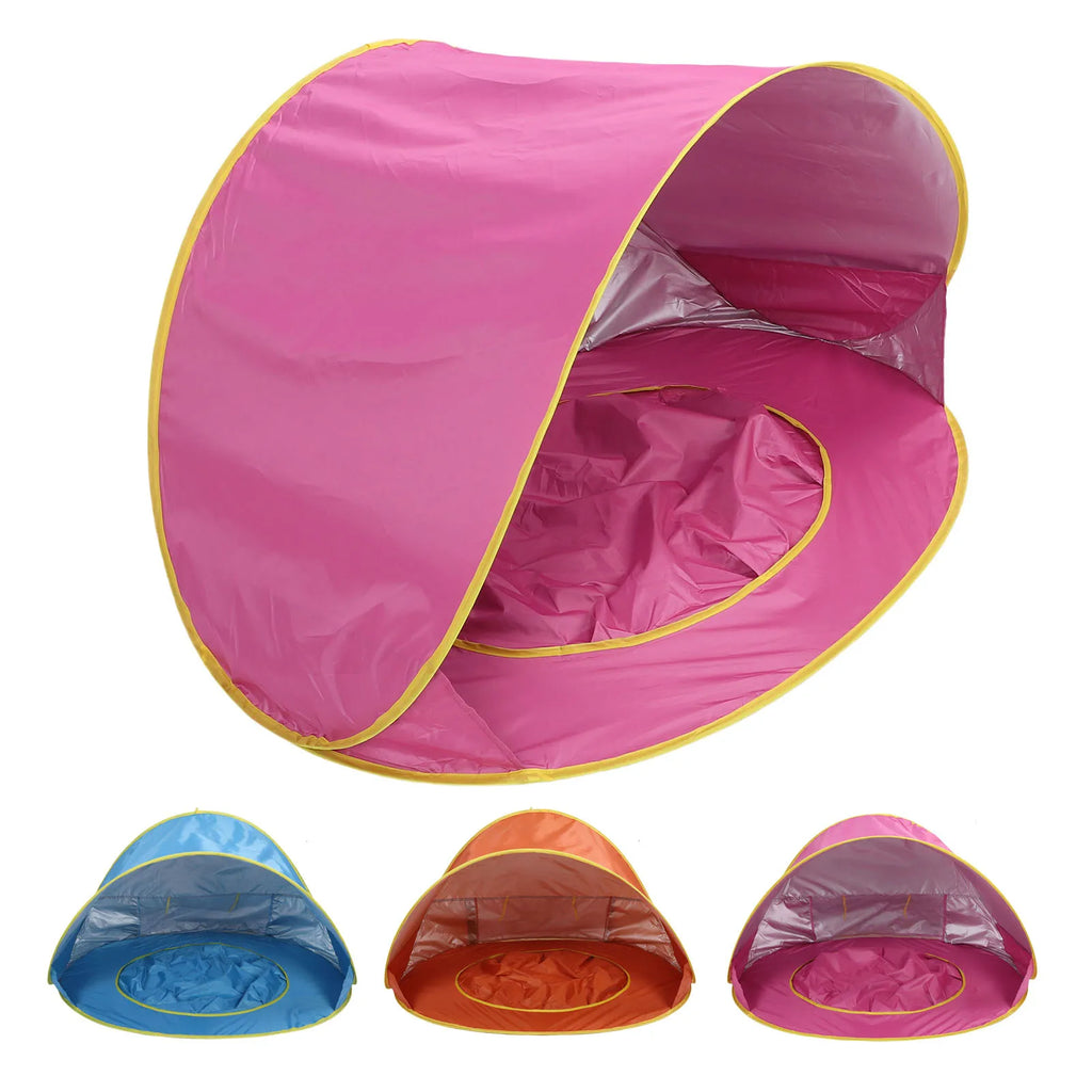 【New】Beach Tent Sun Shelter  Up Beach Tent Sun Proof Wind Proof Portable Baby Beach Tent with Pool Storage Bags for Outdoor