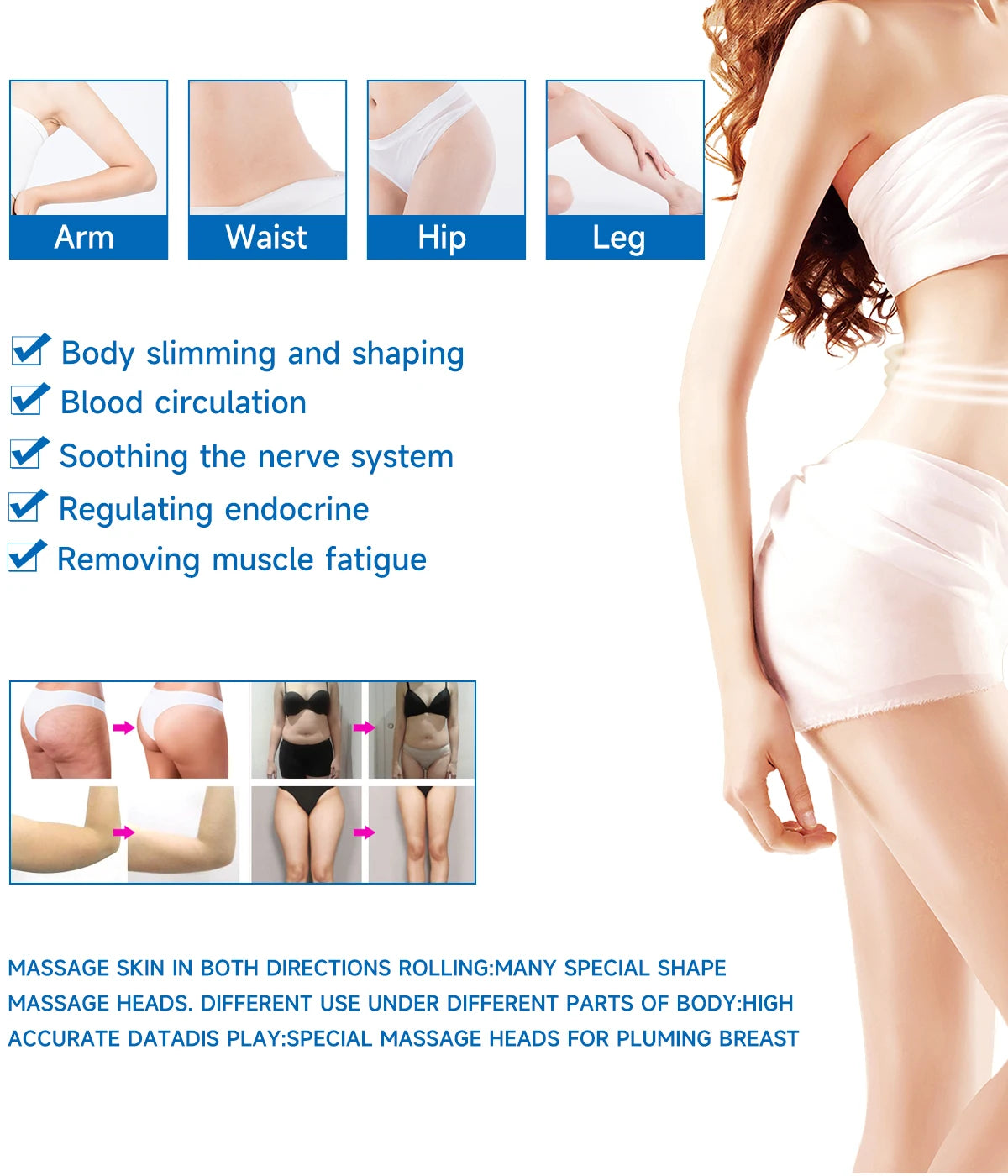 G5 Vibrating Massager Body Slimming Machine Fat Burner Shaping Weight Loss Device High Frenquency Vibrator Waist Massage Beauty