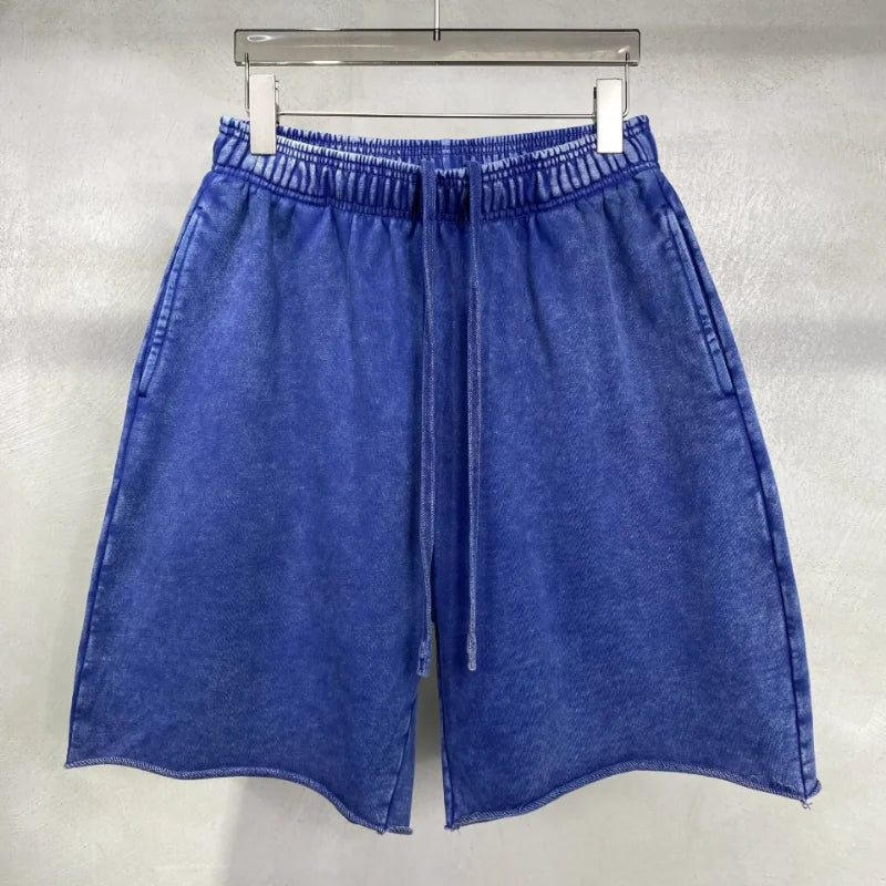 Vintage Washed Shorts For Men Casual Retro Women Baggy Pants Men's Clothing Summer Y2k Unisex Goth Streetwear Male Clothes