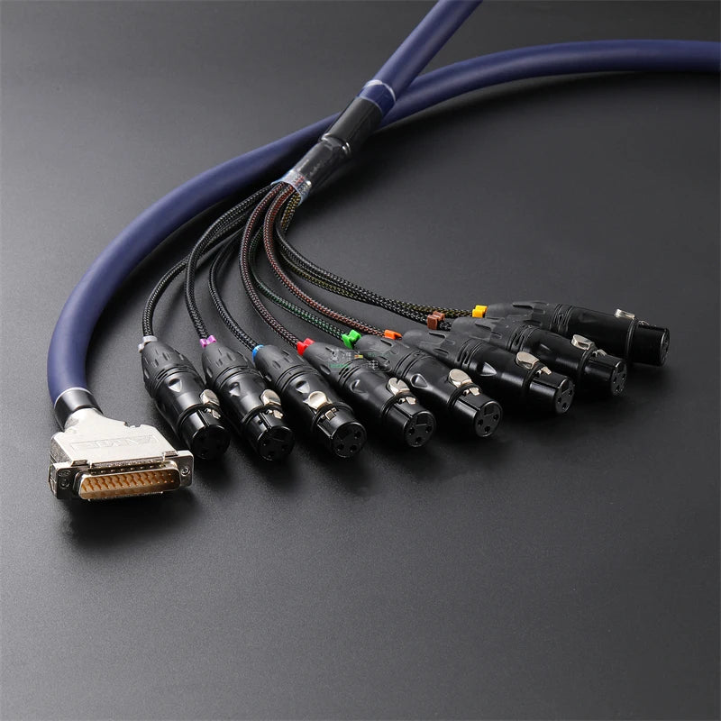 Data Cable DB25 8-way Multi Track Mixer VGA Rainbow Audio Signal Cable DB25 Male to 3 Pin XLR Male/Female,RCA,6.35mm Plug