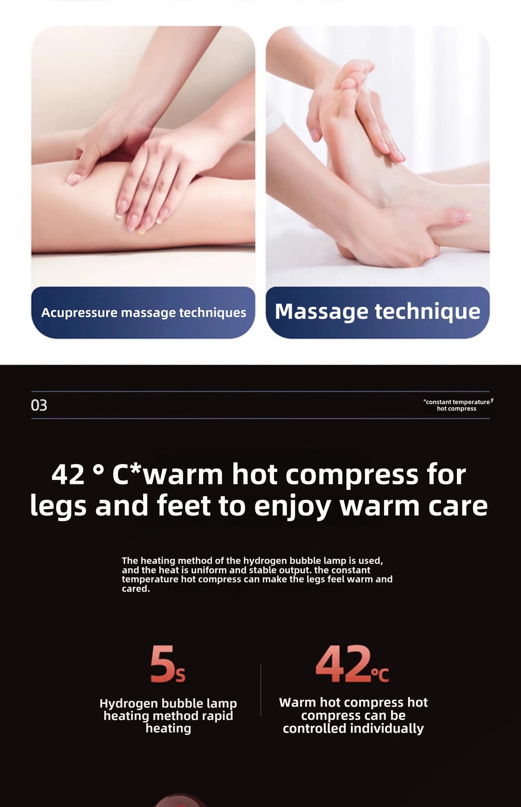 3D Shiatsu Foot Massager for Circulation Relax, Machine with Deep-Kneading Heat, Calf Massager,Ideal Gift for Mom Dad Friends