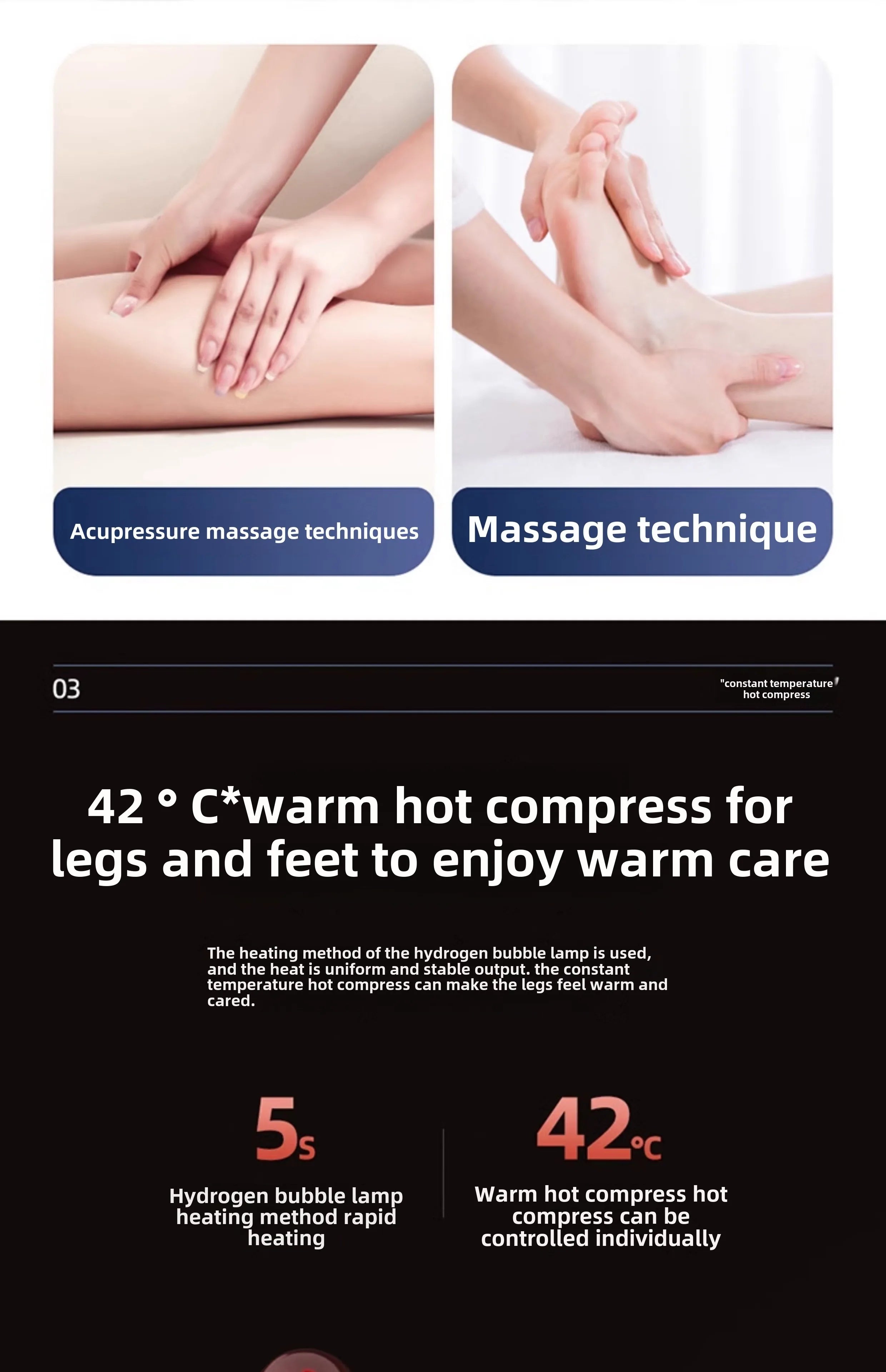 3D Shiatsu Foot Massager for Circulation Relax, Machine with Deep-Kneading Heat, Calf Massager,Ideal Gift for Mom Dad Friends