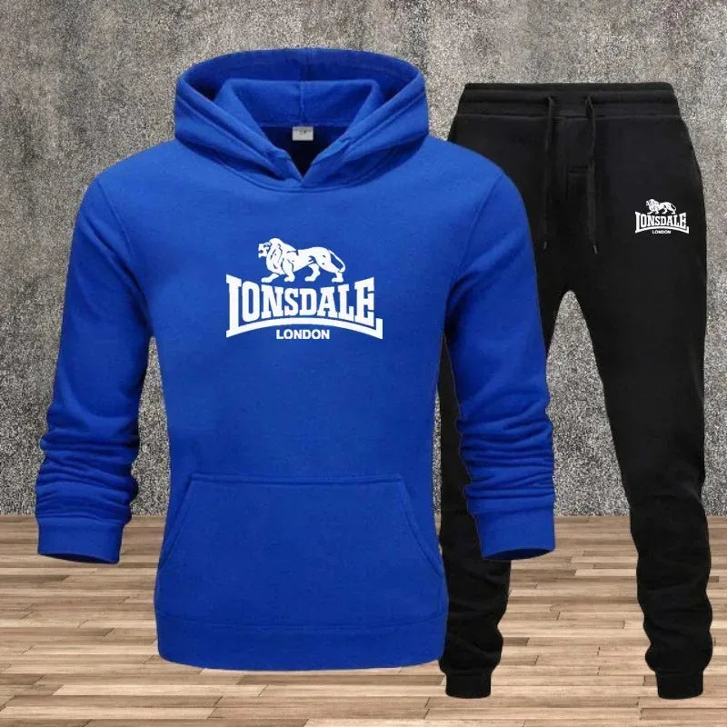 Men's Set Hooded Sweatshirts Sweatpants Autumn Winter Male Daily Casual Sports Jogger Suit 2026 Urban Fashion Hoodies Sportswear