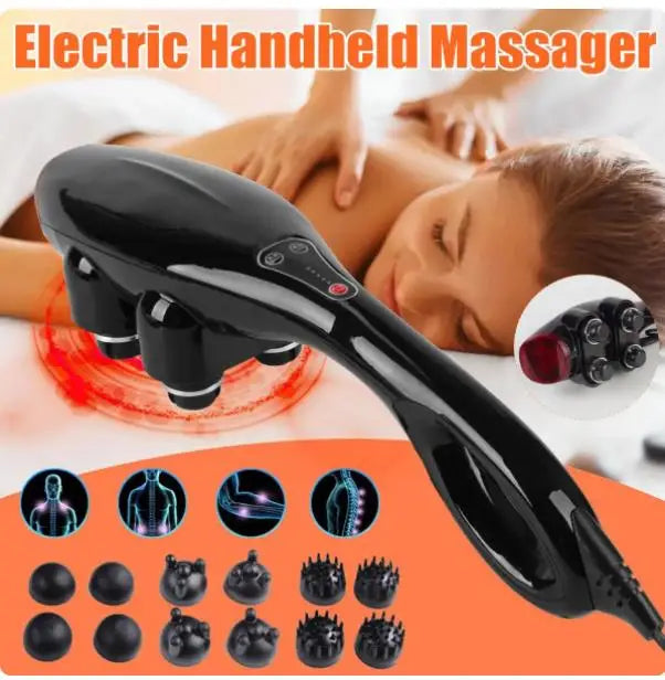 Four-head powerful multifunctional vigorous king massager, neck, waist and legs, whole body household electric massage stick