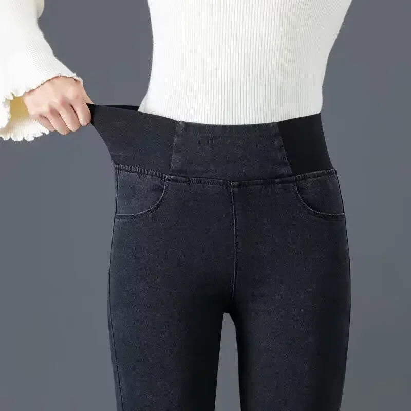 Jeans Oversize 26-38 Slim Denim Pants Women's High Waist Skinny Jean Vintage Wash Pencil Stretch Vaqueros Leggings Pantalones