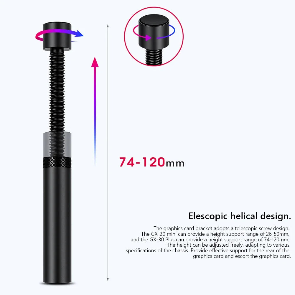 Graphics Card GPU Holder Vertical Telescopic Rotating Stand Bracket Video Card Sag Bracket Jack Desktop PC Case Accessories