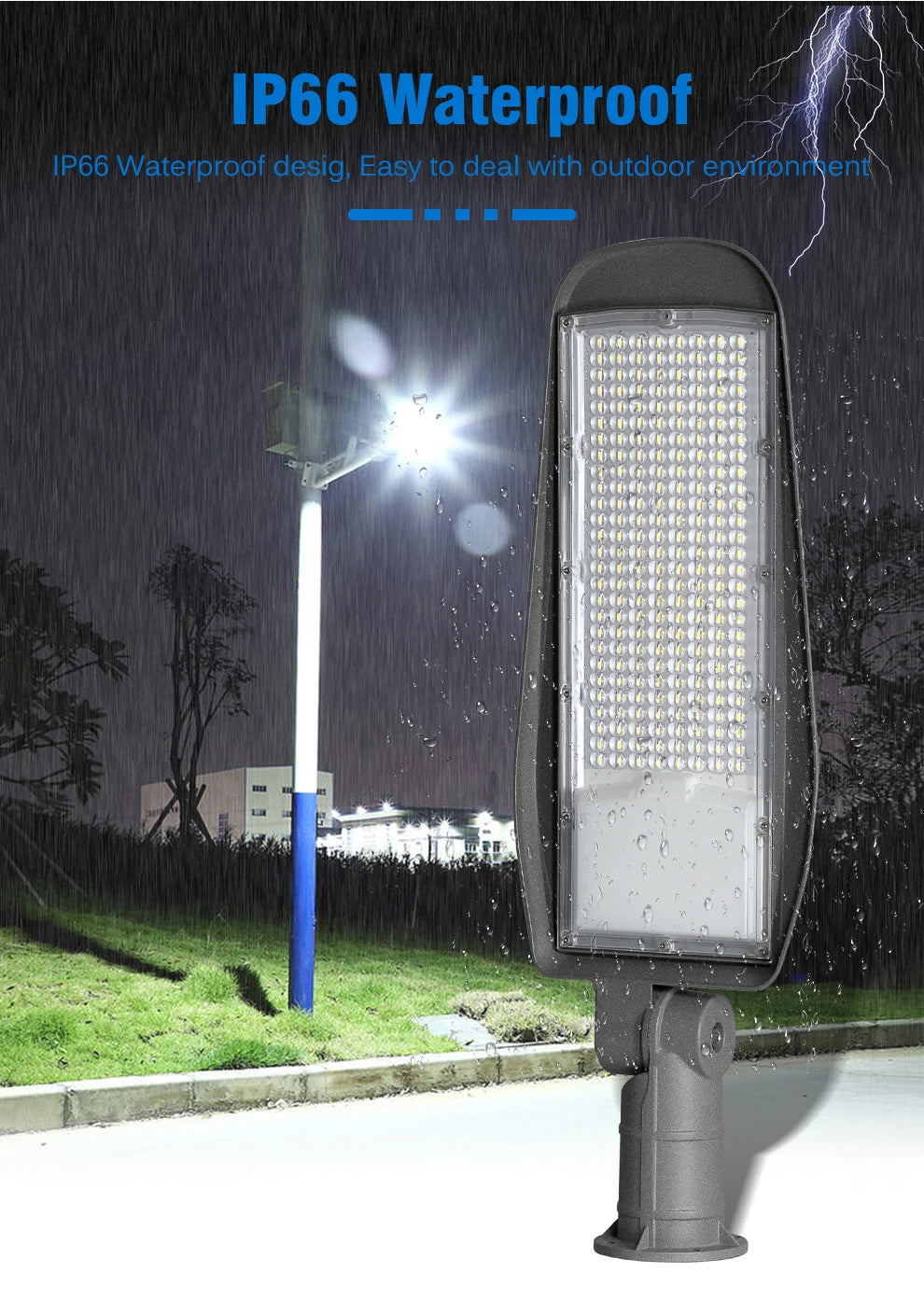 LED Street Lamp 220V Lighting Outdoor Wall IP66 Light Waterproof Flood Light 50W 100W 200W Led Garden Spotlight Roads Pole Lamp