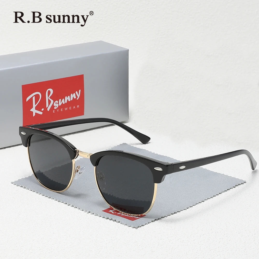 Classic Polarized Sunglasses Men Women Retro UV400 Glasses Male Popular Anti-glare Travel Driving Fashion Eyewear Frames