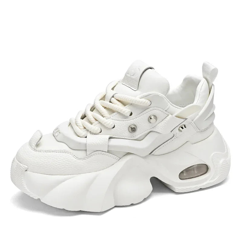 Fashion Men Chunky Sneakers Outdoor Causal Comfortabe Sports Shoes for Male Lace Up Tennis  New Height Increasing Footwears