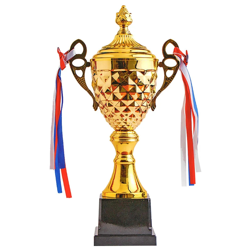Gold Trophy Cup Height 33cm Football Trophy Metal Sports Trophy Winner Trophies Award Trophy for Winner Kids and Adults