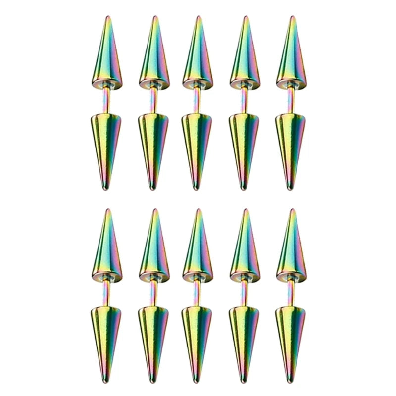 10PCS Hairpins Hair Accessories For Women Dreadlocks Cone Hair Decoration Clip For Braid Africa Stainless Steel Body Jewelry