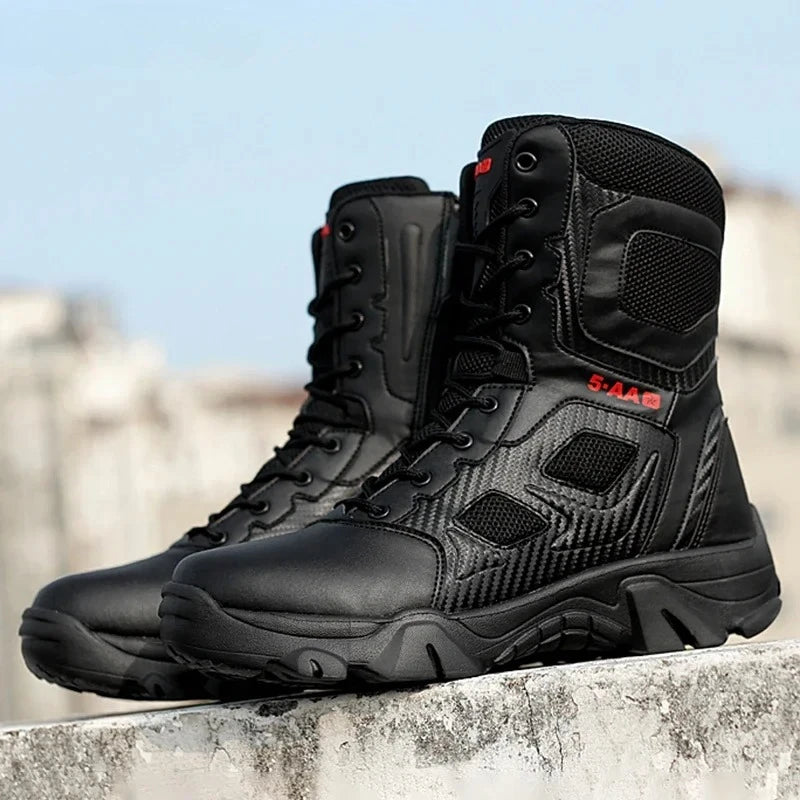 Men Shoes Winter Men Combat Tactical Boots 2025 Ankle Work Safety Shoes Special Force Army Boots Male Waterproof Motorcycle Shoe