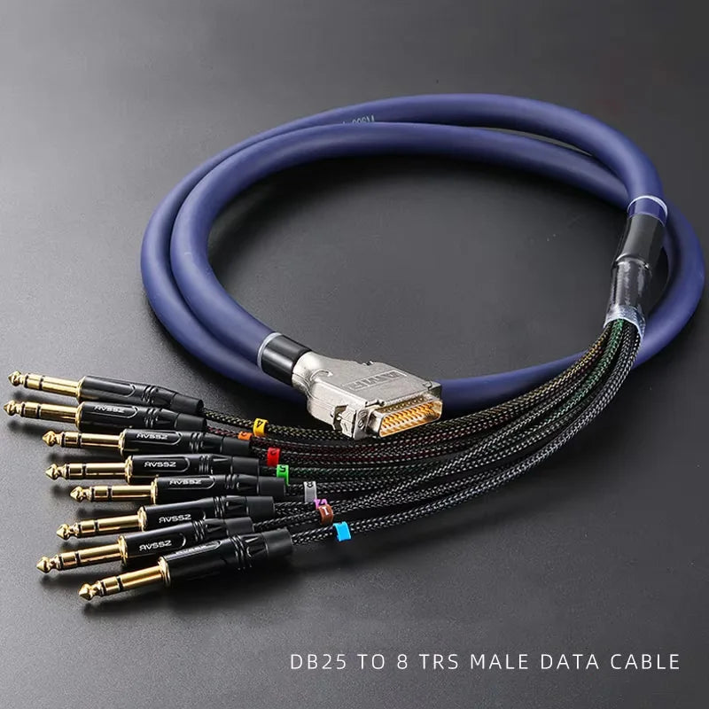 Data Cable DB25 8-way Multi Track Mixer VGA Rainbow Audio Signal Cable DB25 Male to 3 Pin XLR Male/Female,RCA,6.35mm Plug
