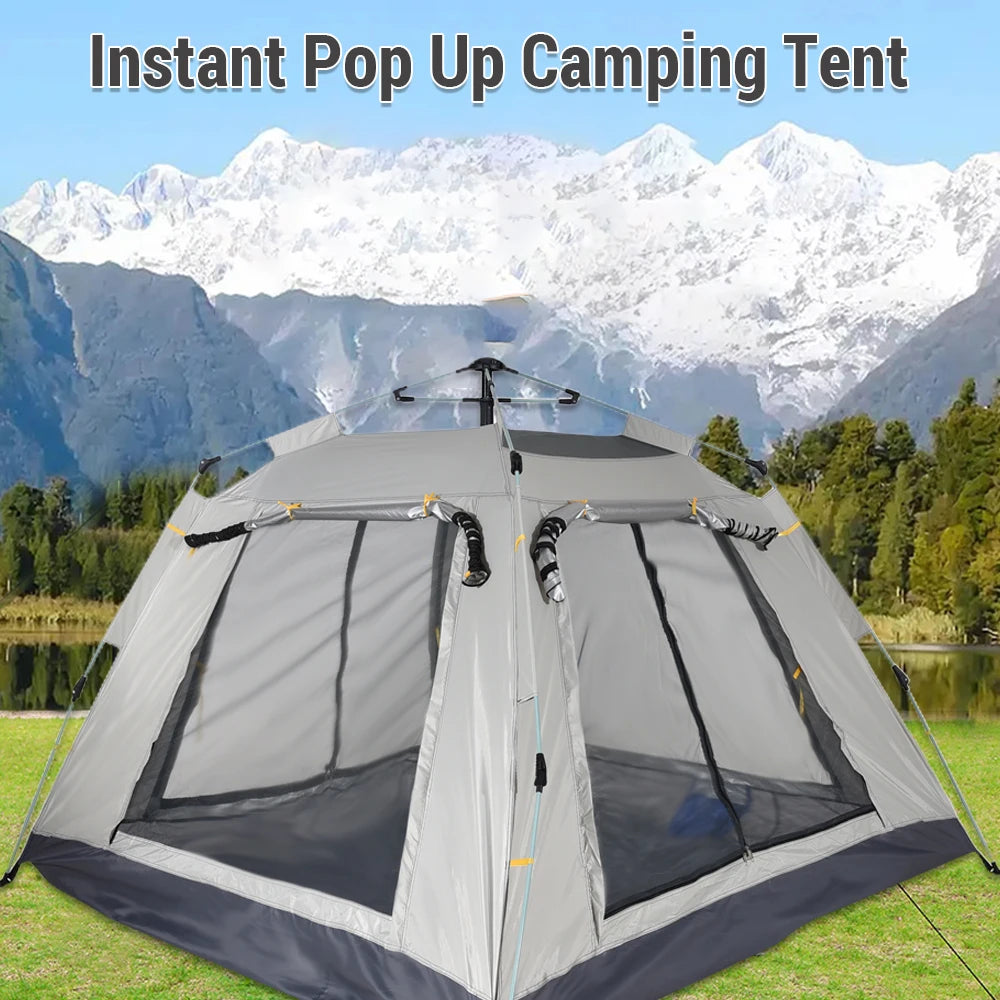 Instant Pop Up Waterproof Camping Tent Outdoor Easy Set Up Automatic Beach Tent for 3-5 People