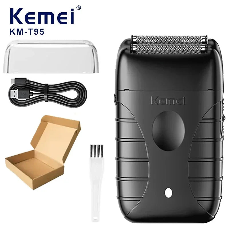 Kemei KM-2293 T95 Hair Clipper Professional Electric Rechargeable Barber Trimmer Cordless Trimmer Type-c Zero Gapped Cutting