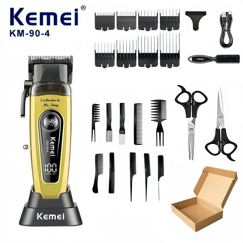Kemei 11500RPM Rechargeable Hair Clippers Barber Cordless Hair Trimmer Shaver Men Hair Cutting Machine KM-2299 KM-90-4 KM-1102