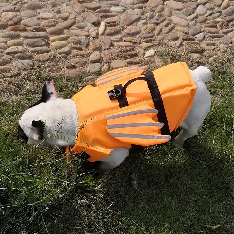 Dog Life Jacket Dog Safety Vest Adjustable Preserver with High Buoyancy and Durable Rescue Handle for Small Medium and Large Dog