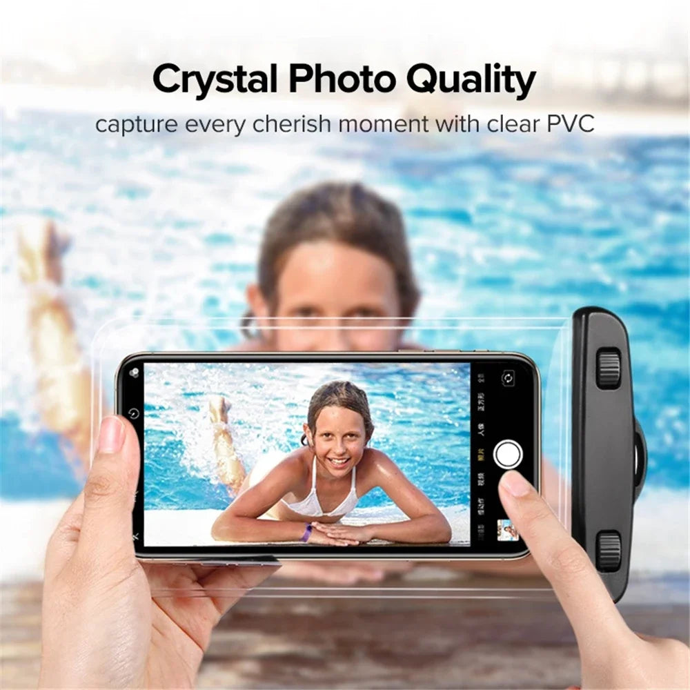 IP68 PVC waterproof phone case swimming water proof bag universal underwater phone protector pouch for iPhone 15 14 13 pro Redmi