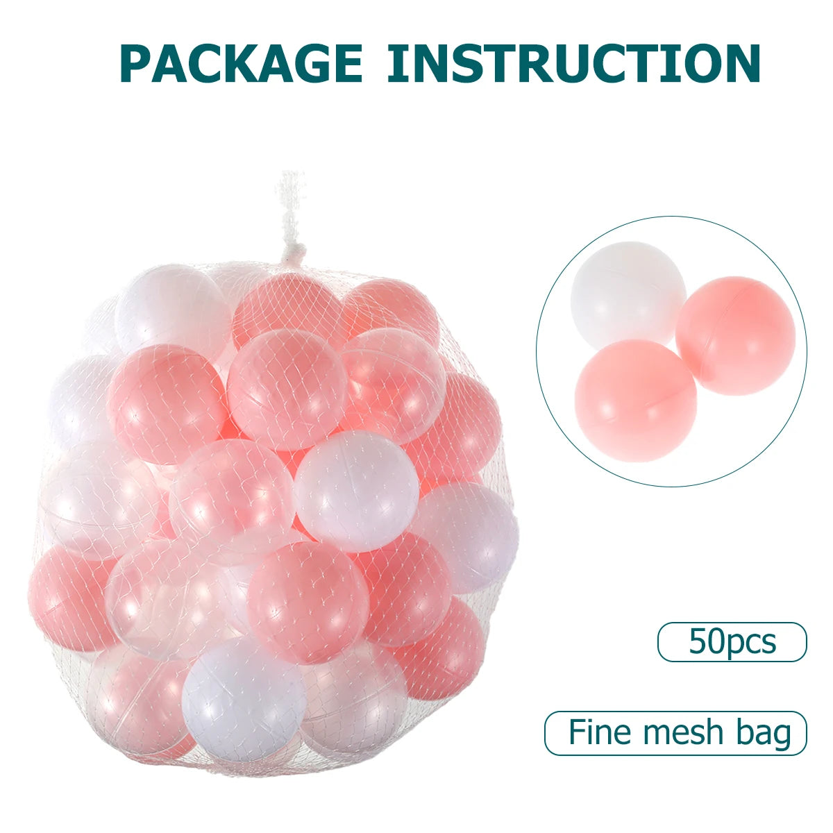 50Pcs Ocean Ball Pit Ball Christmas Decor for Dry Pool Ball Pit Baby Ball Toys Baby Playpen Tent Kid Toys Soft Ocean Balls Gifts